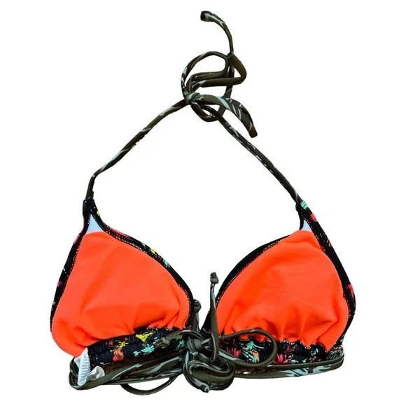HURLEY Multicolor Print Swim Bikini Top, Size M - Picture 4 of 6